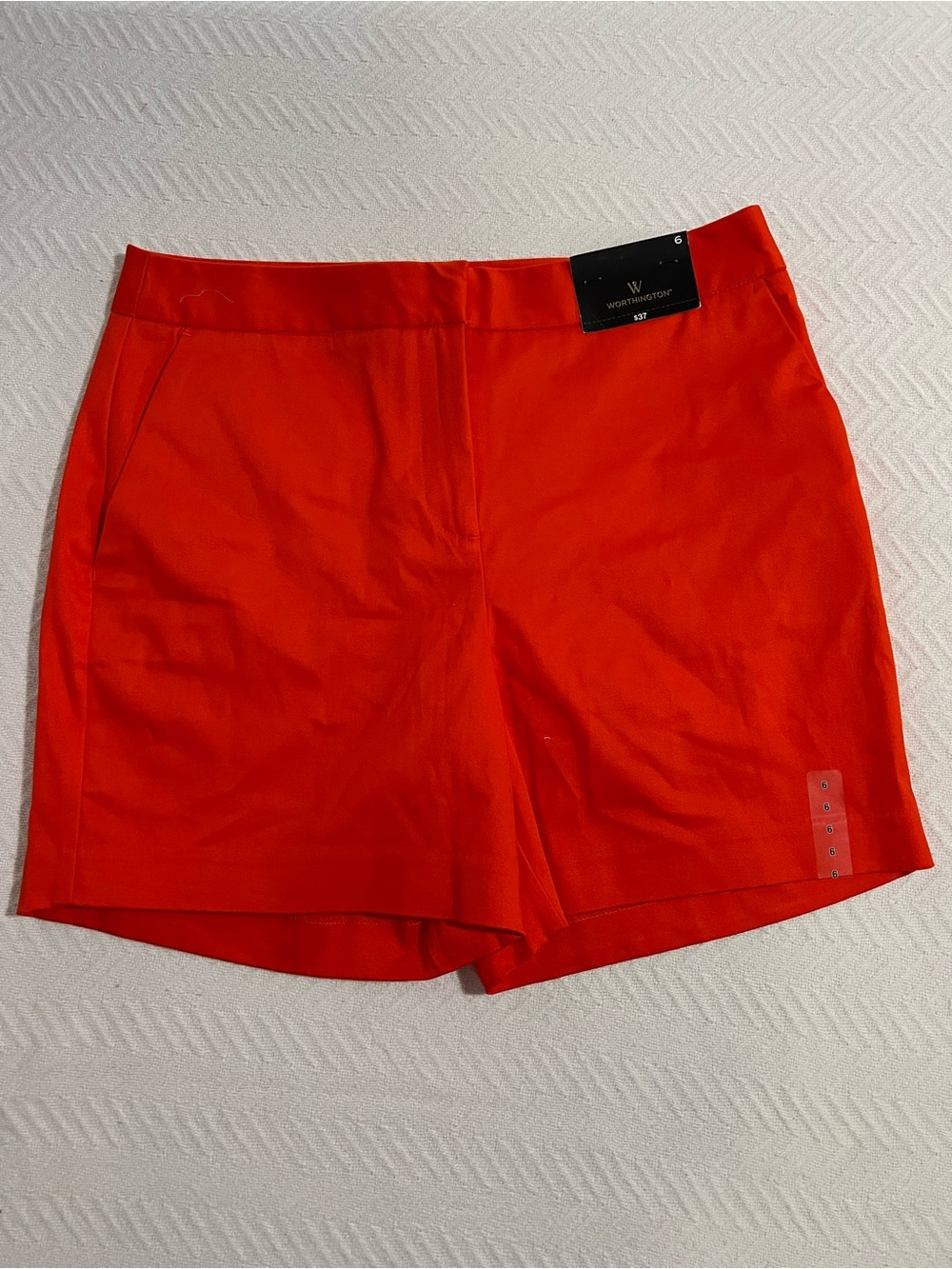 Worthington orange chino shorts size 12